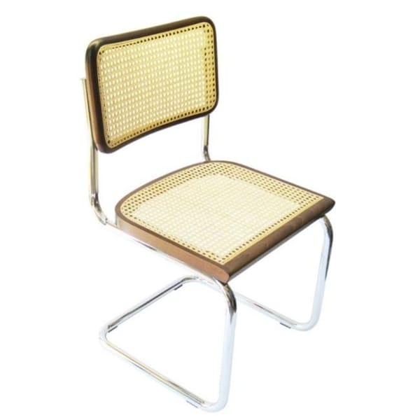 Breuer Chair Company 21 in. Cesca Cane Side Chair - Chrome & Walnut BREUER-CHAIR-COMPANY-SIDE-CHAIR-WALNUT - main